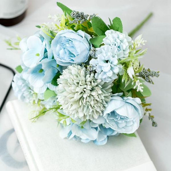 

silk hydrangeas artificial flowers white wedding artificial flowers bouquet fake flower party for home decoration dried flowers bbynik
