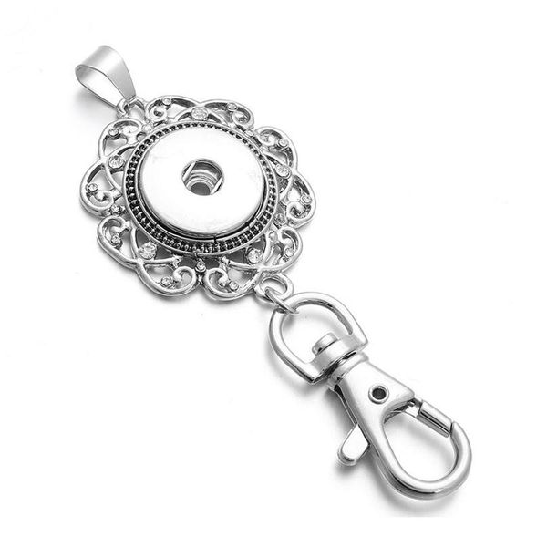 

new snap jewelry 18mm metal rose gold snap button keychains keyring pendant layard for women gi qyleww