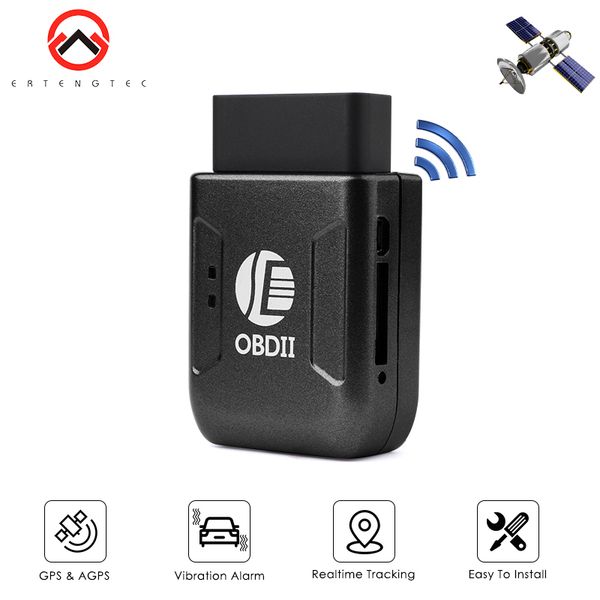 

car tracker tk206 2g/gsm mini gps tracker obdii realtime tracking anti-theft vibration alarm localizador gps