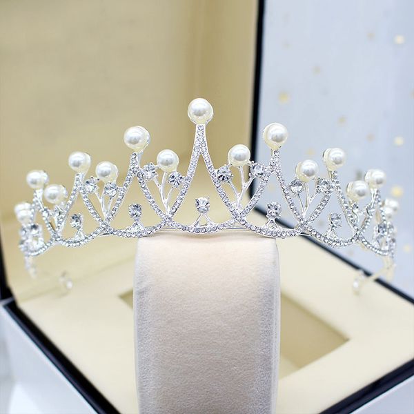 

платье головного убора нового стиля невесты в 2020 году супер бессмертна свадебная церемония женской 18-летней жемчужной короны, Silver