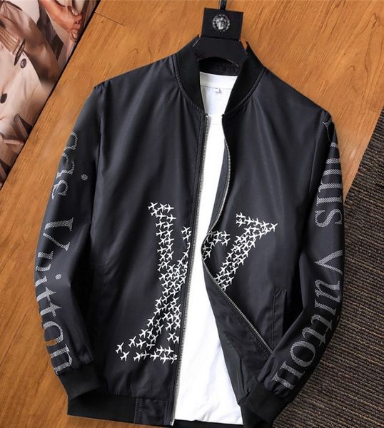 

classic floral pattern designer mens casual jacket #002 paris off luxury flower autumn winter fashion brand coat white letter outerwear bb, Black;brown