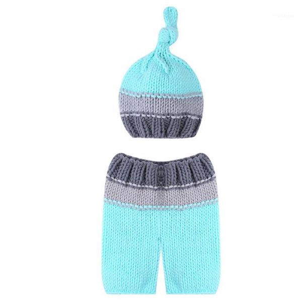 

baby pgraphy props knit pants hat set newborn baby crochet outfits new born p props costume accessories cute lovely1, Slivery;white