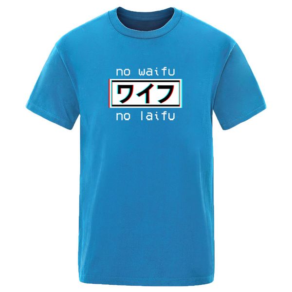 

спорт 2020 красивый мужской футболки сплошной цвет japen manga нет waifu нет laifu шеи экипажа коротким рукавом футболки новый летний топ ha