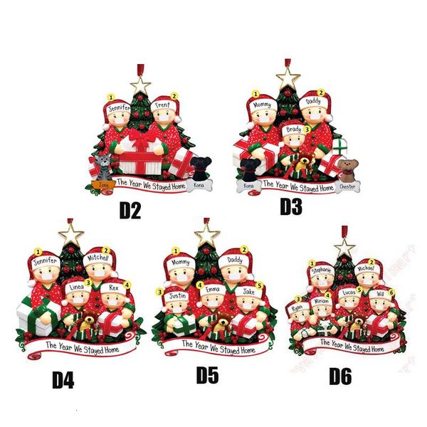 

ornament survivor christmas family diy greeting 6 style quarantine xmas party pandemic social distancing new year tree pendant dhlxa25