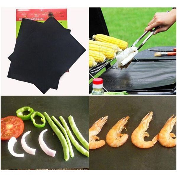 

eco-friendly sile mat barbecue tool accessories baking bake mat oven liner reusable non-stick bbq gri jllyic eatout