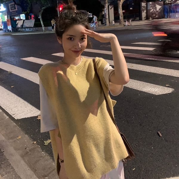 

cheese bobble ocean ocean ball tank bobble ball less is more simple concave layered knitted vest for women in autumn 2020 t1lyp, White;black