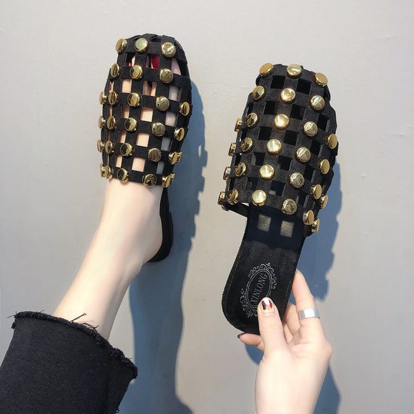 

women's slippers wear cool slippers in 2020 summer x1020, Black
