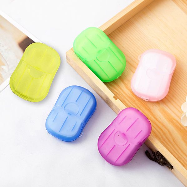 

disposable portable small hand washing travel cleaning 20 tablets soap paper mini box dhc3250