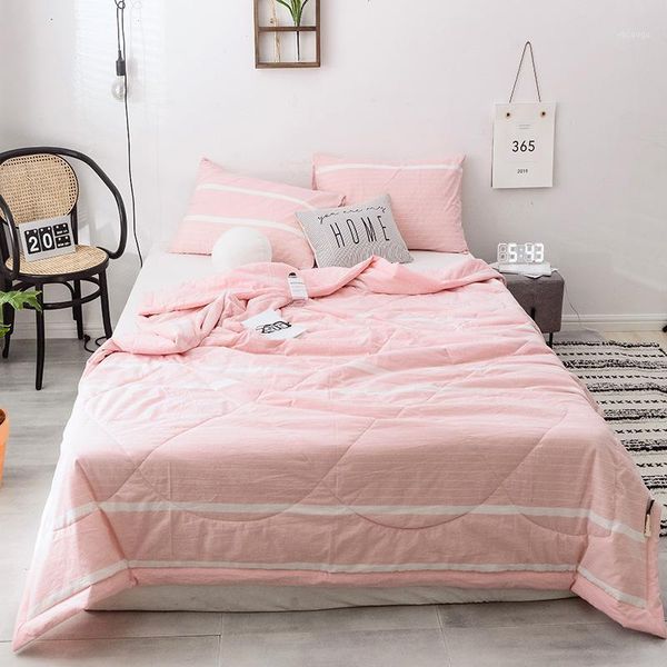 

new arrival grid/stripe air condition summer quilt comforter bed cover quilting home textiles suitable for adults kids 200*230c1