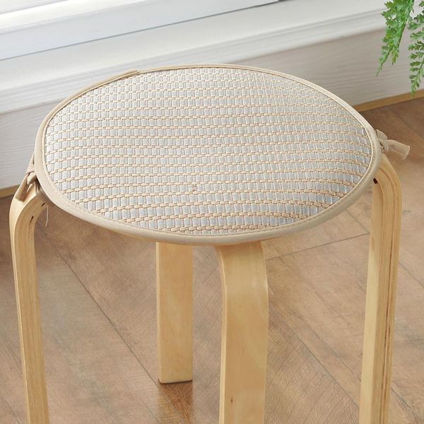 

round rattan seat pad floor yoga chair seat mat dinning stool cushion summer office sitting pad anti-slip student chair cushion1