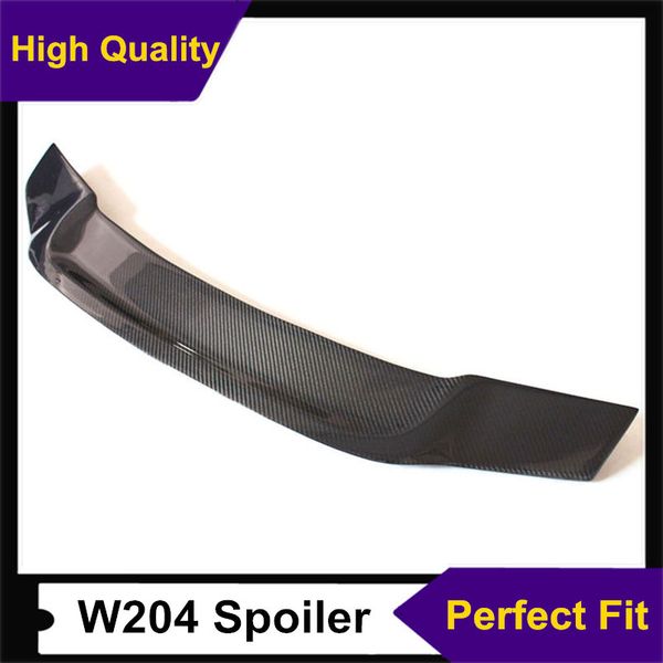 

car real carbon fiber rear trunk spoiler wing lip for c class w204 2 doors r model 2007-2013