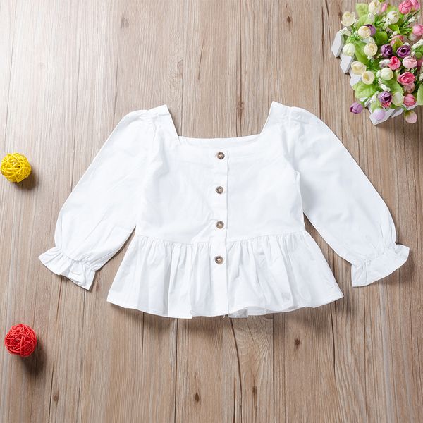 

chifuna 2-6y white blouse shirts for girls clothing kids blouse for baby shirts for children blouse girls clothes baby y200704, White;black