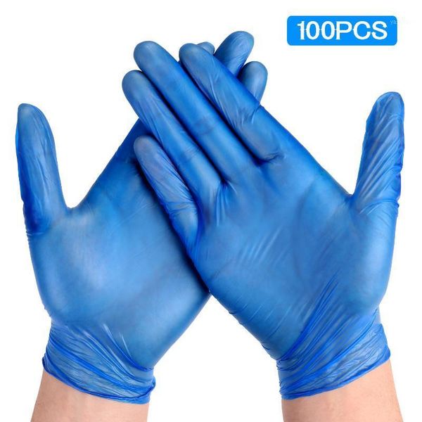 

100pcs disposable gloves latex cleaning gloves blue universal satety pvc for kitchen industrial laboratory catering1