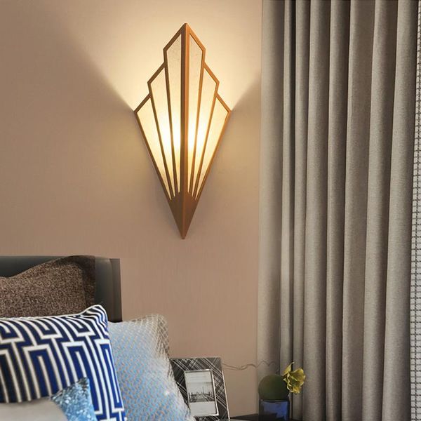 

modern minimalist diamond shape led wall lamps creative indoor decoration wall light bedroom living room aisle sconce lighting