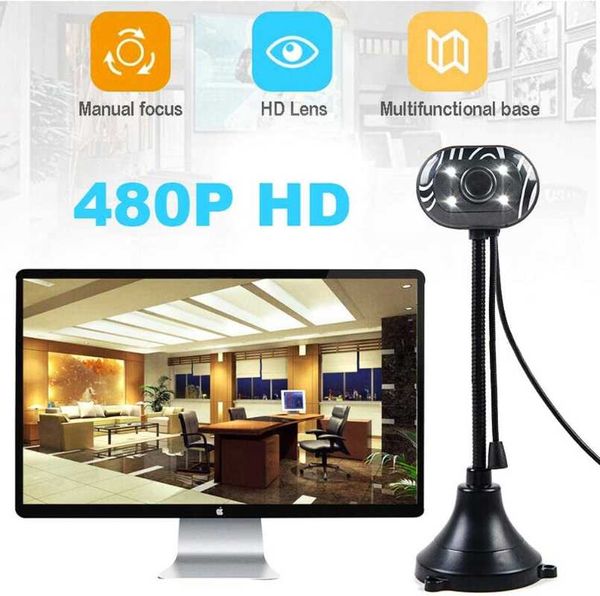 

360 degree adjustable plug and play for video call recording conference computer webcam with microphone for pc laptop