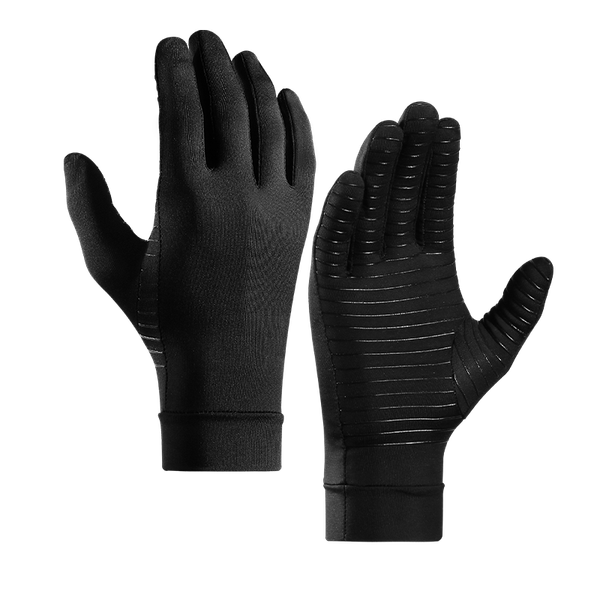 

1 pair arthritis compression gloves women & men for osteoarthritis arthritis tendonitis relief hand brace recovery pain relief, Black;red