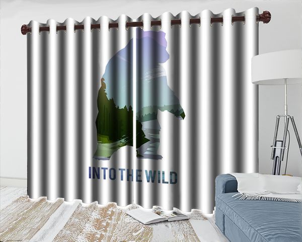 

3d cartoon window curtain modern animal window 3d curtain cute bear living room bedroom kitchen window 3d blackout curtains