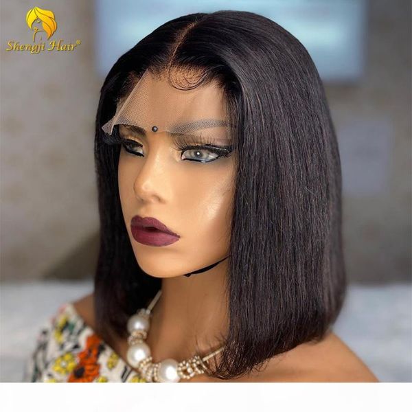 

straight bob wig full lace human hair wigs for black women brazilian remy glueless full lace wig pre plucked with baby hair, Black;brown