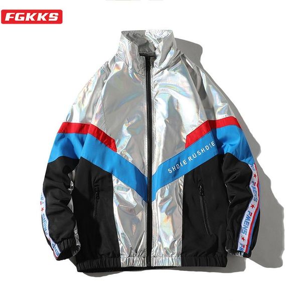 

fgkks новых людей способа куртки trend бренд мужской лоскутная wild jacket streetwear мужской high street hip hop куртки ветровки, Black;brown