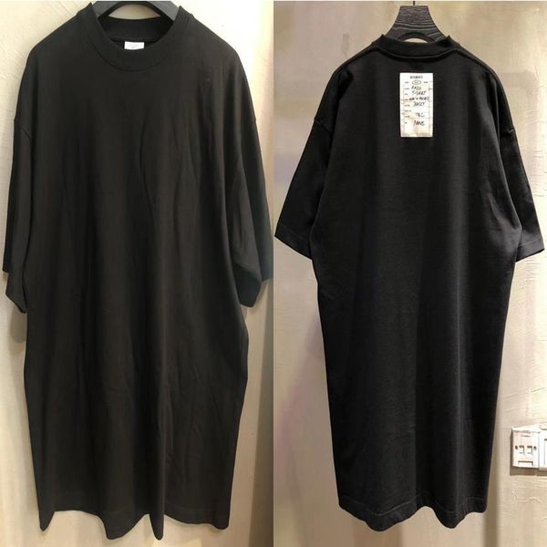 

2021 vetements logo front back t-shirt men women vetements t-shirts back collar tonal logo embroidered vtm tee 1:1 tag vtm, White;black
