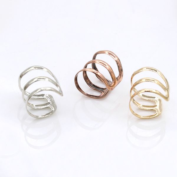 

u-shaped ear clip ear bone clip european and american fashion jewelry earrings three circle creative ear clip