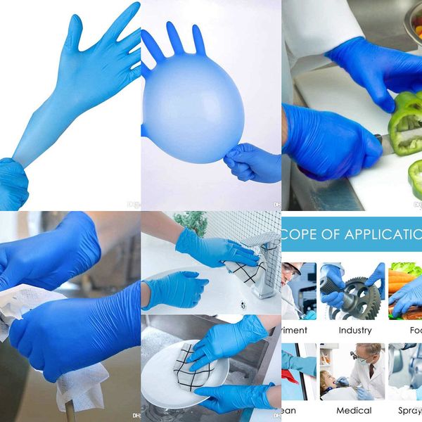 

wear-resistant, nitrile thickened, gloves, disposable gloves nitrile blue waterproof, oil-proof-100 pcs per box powder ghtji6si 16h9