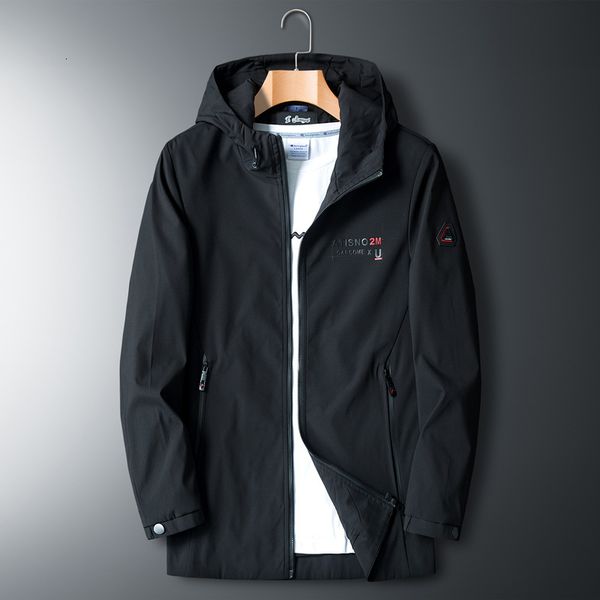 

jacket men's coat man loose leisure spring and autumn hooded add fat size thin windbreaker fashion, Tan;black