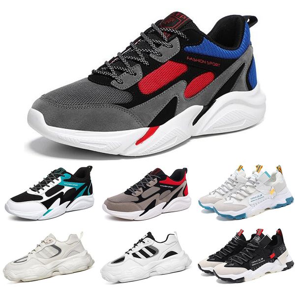 

2021 men running shoes color black white red blue green fashion platform shoes mens trainers sports sneakers size 39-44