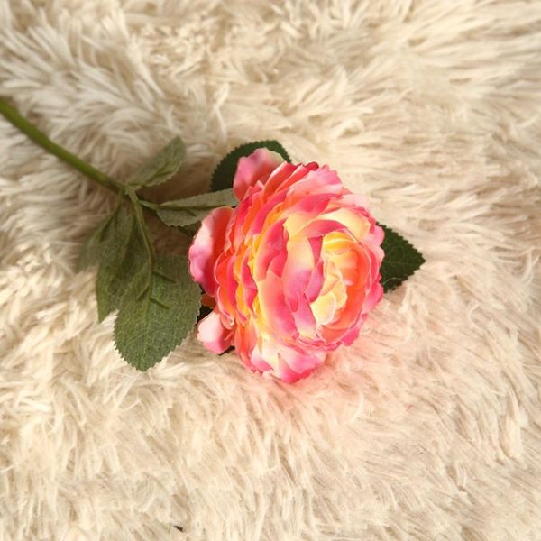 

одиночный пион букет поддельных цветов для записки рождественские украшения для домашних вазов свадебный сад декоративный искусственный цвет