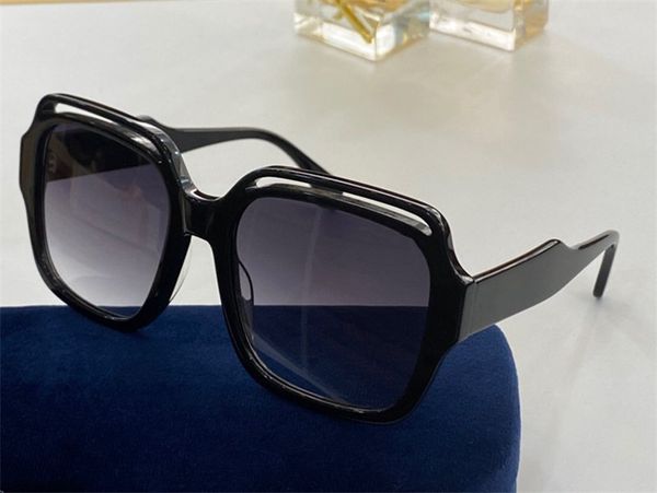 

0875 fashion women and mensunglasses square big frame summer generous style mixed color frame uv protection lens send box, White;black