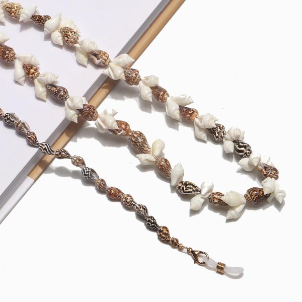 

2020 new simple handmade small shell conch eyeglass lanyard eyewear sunglasses reading glasses chain cord holder neck strap rope h bbyzjs