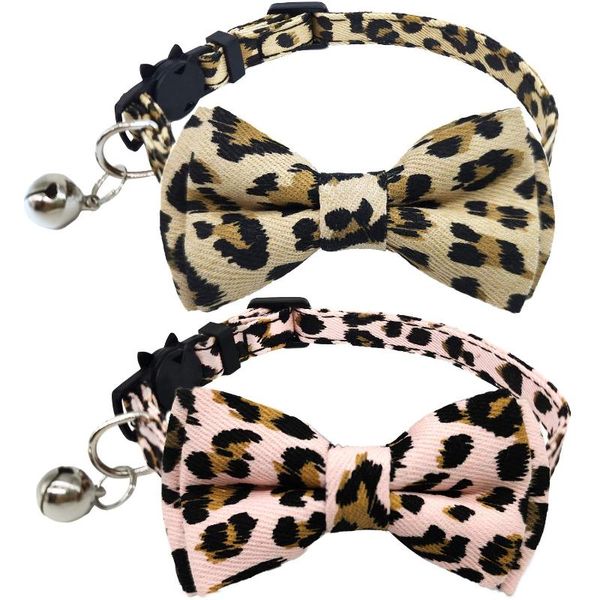 

cat collars & leads bow tie collar with bell breakaway for kitty and other small dogs pets, adjustable from 7.8-10.5 inch