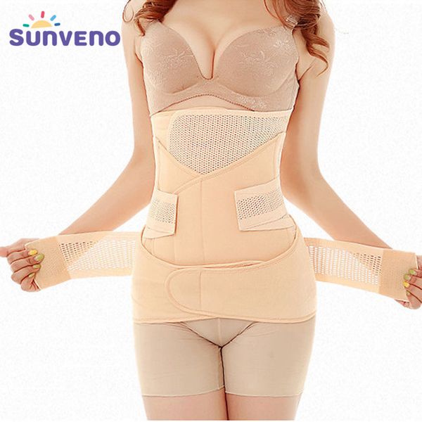 

3in1 belly/abdomen/pelvis postpartum belt body recovery shapewear belly slim waist cinchers breathable waist trainer corset 1015, White