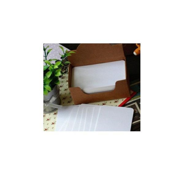 

100pcs/box cowhide color word card new blank kraft paper ten choices handwritten card 100pcs/box bbypkm