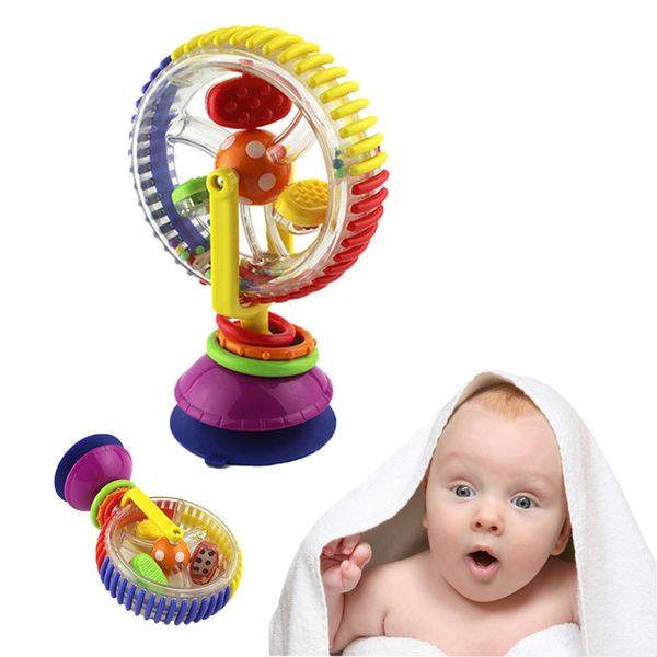 

tricolor multi-touch rotating ferris wheel suckers toy 0-12 months newborns creative educational baby baby rattle toys for baby 1020