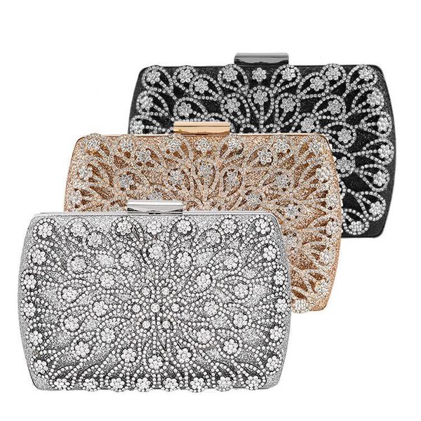 

diamonds bags luxury handbags day clutches women evening bags mini purse for wedding party shoulder bag flowers ladies peacock