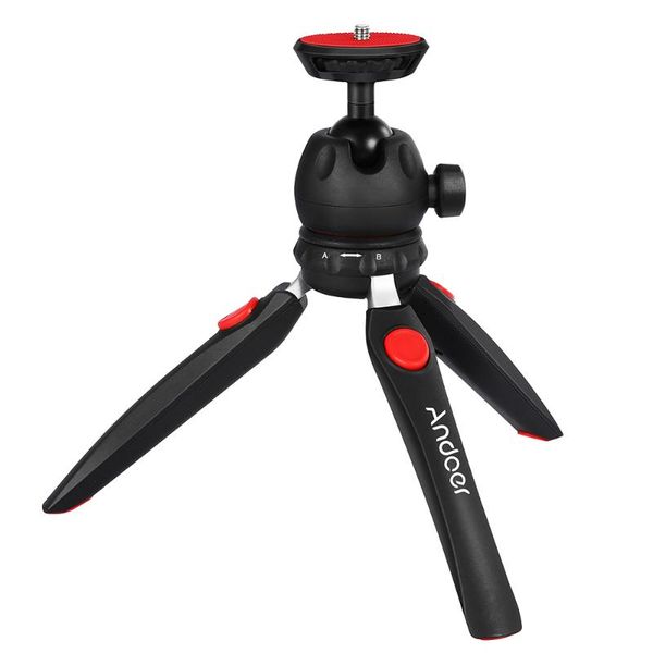

andoer mini tabletripod phone camera tripod removable ball head portable foldable with 1/4" mounting screw for dslr cameras