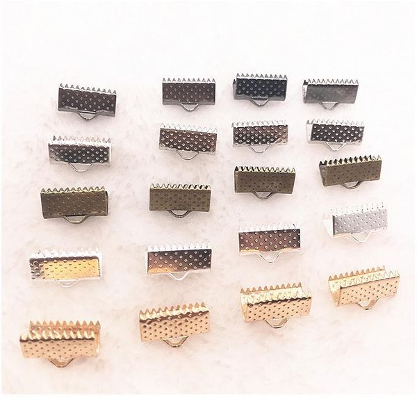 

50-100pcs gun black crimp end beads leather cord clasps end caps for jewelry making cords connectors diy jewelry jllfaq