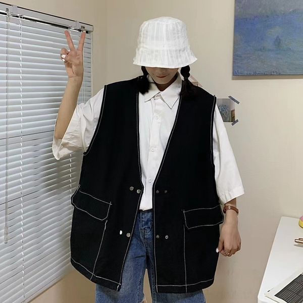 

xjm6r литература и искусство твердой осень рано цвет 2020 новой работа повседневной рабочей одежды открытой линия свободный одежды хлопок v, White;black