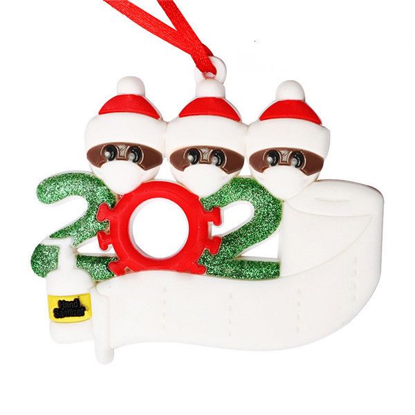 

survivor ornament personalized family 3d 4 3 2 5 6 7 decorations masked hand-washed christmas tree hanging pendant pvchf