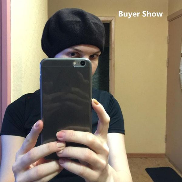 

berets fashion beret hats for women autumn winter cotton solid soft warm wool retro thin painter style elegant cap hat female, Blue;gray