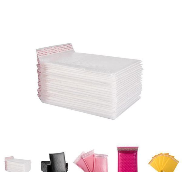

50pcs pink packaging envelope bubble mailers padded envelopes lined poly mailer self seal shipping bag usable 13x18cm wmtxlg xhhair