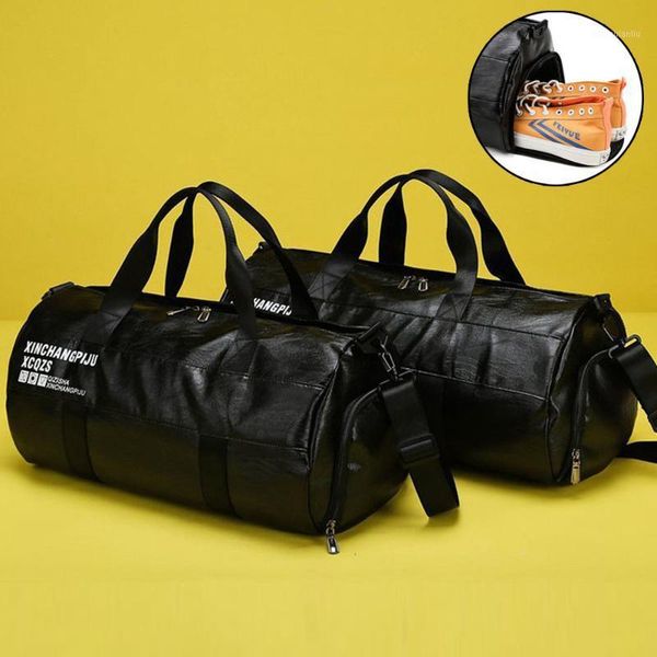 

men gym bag leather sports bags dry wet separation bag training for shoes fitness yoga travel luggage shoulder sac de sport1