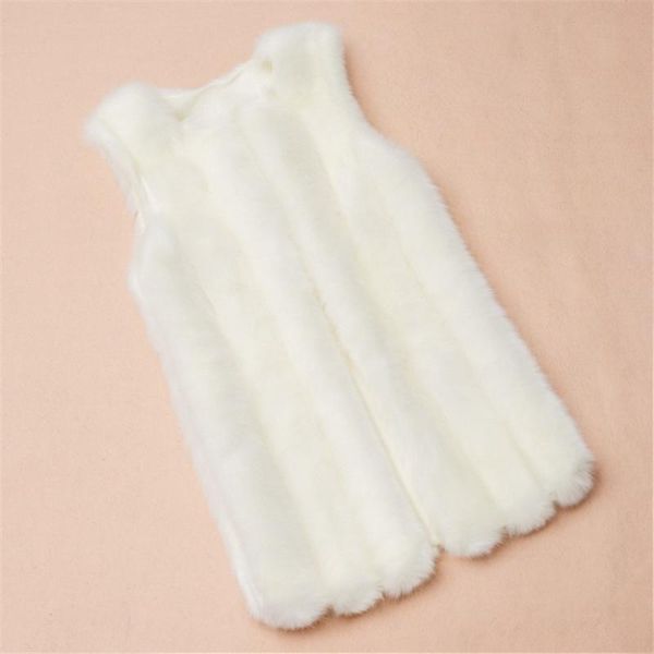 

women's vests lanshifei faux fur coat casual warm slim sleeveless vest winter o-neck waistcoat fake strip, Black;white