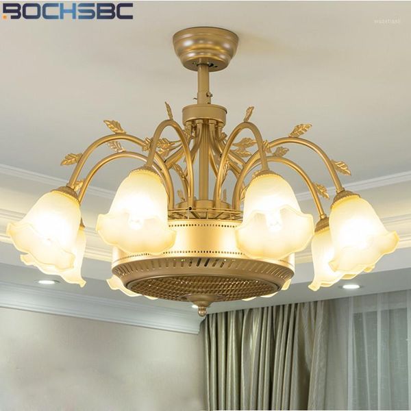 

bochsbc european led metal ceiling fan light anion pendant lamps for restaurant dining living bedroom hanging lights fixture1