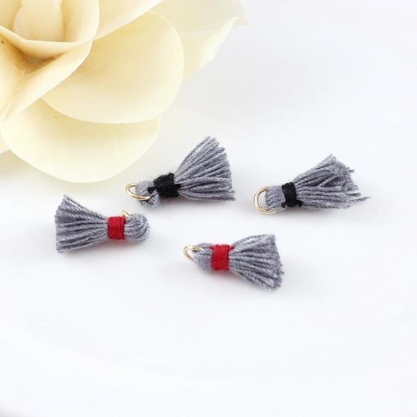 

30pcs 1.5cm mini cotton thread tassel pendant for jewelry making diy bracelet cellphone pendant finding craft supplies h qylwik