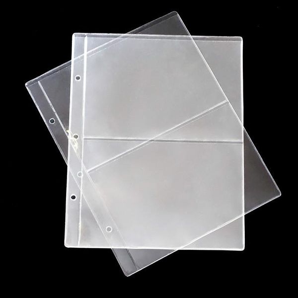 

10pcs 2 3 4lines pvc transparent removable sheets for paper money collection album banknotes album home decorative crafts h jllmni