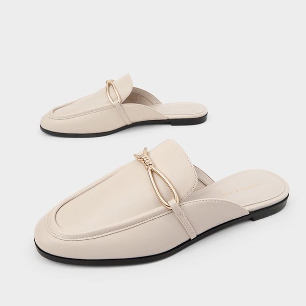 

2021 new female metal buckle moller slippers be83, Black