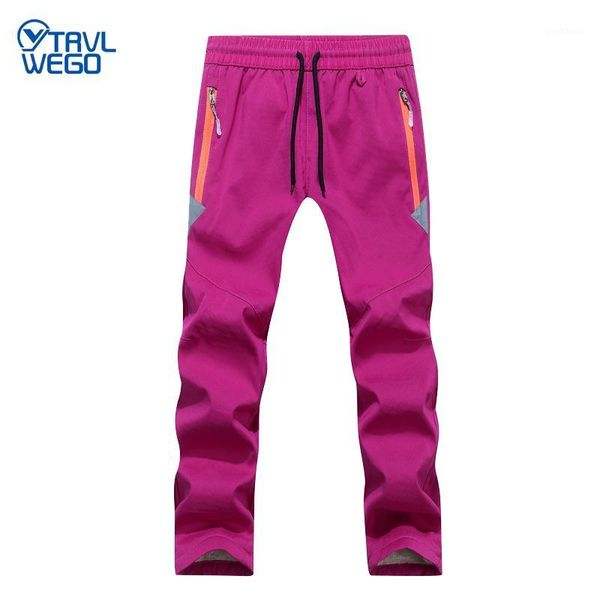 

trvlwego winter thermal children outdoor hiking pants thicken fleece lining waterproof snow trousers girls boys camping trekking1, Black;green