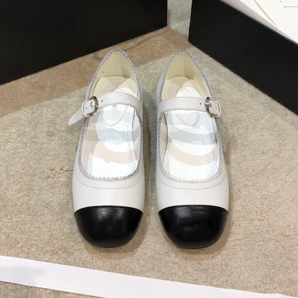 

paris brand c princess socialite lichee pattern shoe women retro buckle strap students shoe mary janes shoes vintage luxurys designers shoes, Black